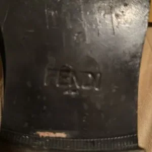 Fendi | Shoes | Fendi Mens Black Leather Metal Stitch Mens  display picture 2